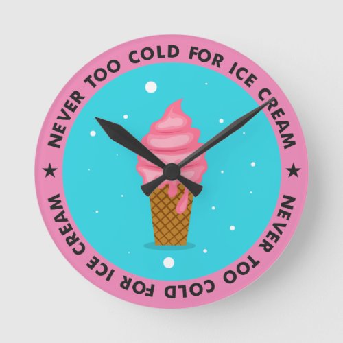 Ice Cream  Round Clock