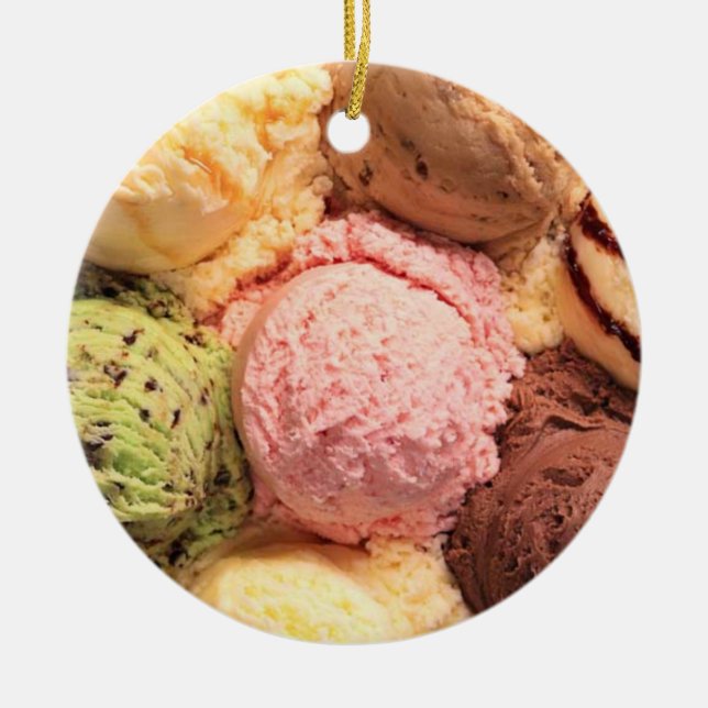 ICE CREAM ROUND ORNAMENT (Front)