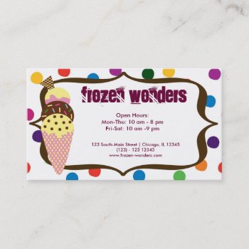 Ice Cream Salon Business Card by graphicdesign at Zazzle