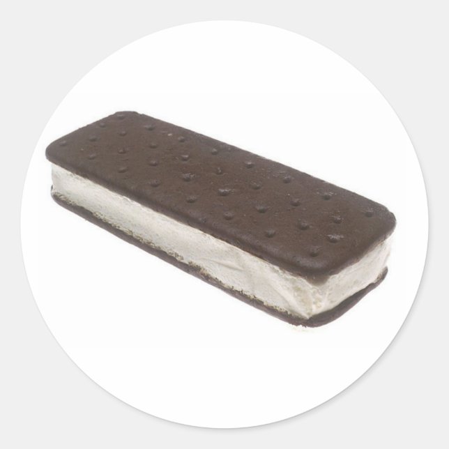 Ice Cream Sandwich Classic Round Sticker (Front)