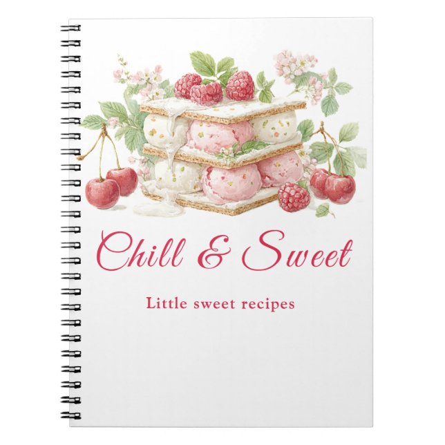 Ice Cream Sandwich Day notebook for sweet recipes (Front)