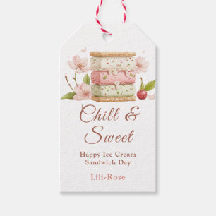 Ice Cream Sandwich Day Watercolor  Gift Tags