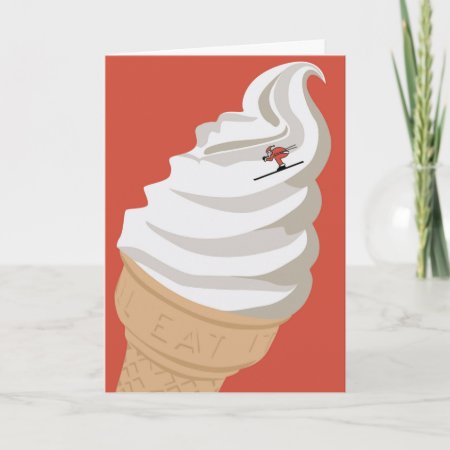 Ice Cream Santa Holiday Card