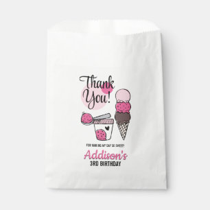 Ice Cream Scoop Birthday Party Favor Bags