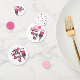 Ice Cream Scoop Birthday Party Table Confetti