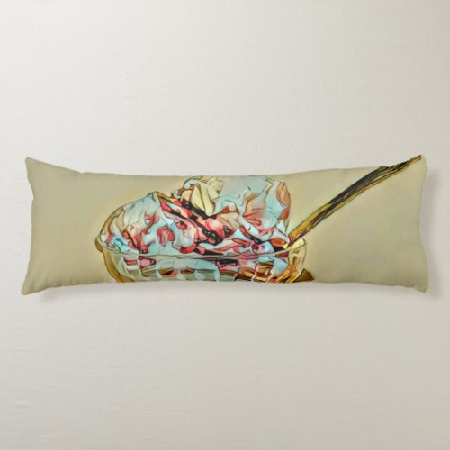 Ice cream scoop body pillow