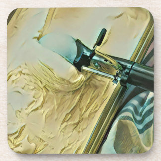 Ice cream scoop cake beverage coaster