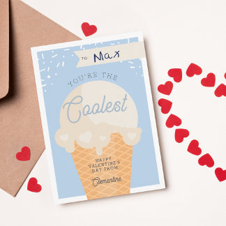 Ice Cream Scoop Classroom Valentine's Day Card