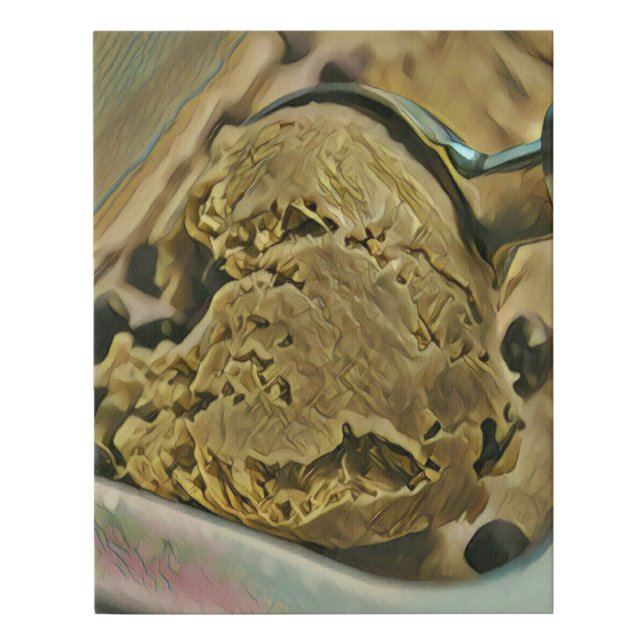 Ice cream scoop faux canvas print (Front)
