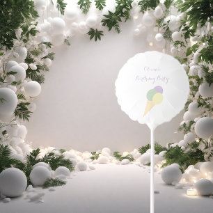 Ice Cream Scoop Pastel colorful birthday party Balloon