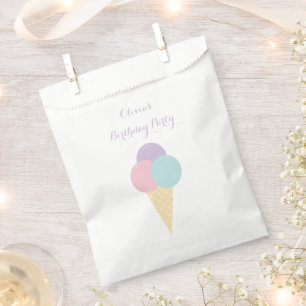 Ice Cream Scoop Pastel colorful birthday party Favor Bag