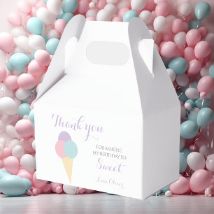 Ice Cream Scoop Pastel Colorful birthday party Favor Boxes