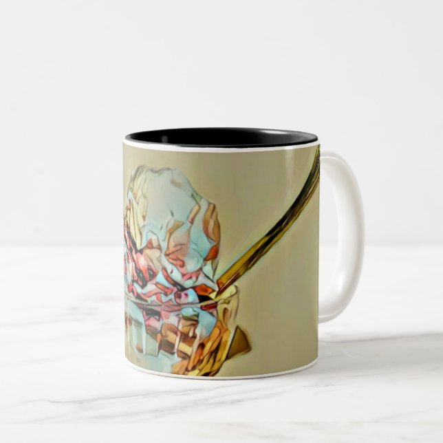 Ice cream scoop Two-Tone coffee mug (Front Right)