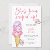 Ice Cream Scooped Up Bridal Shower Invitation (Front)