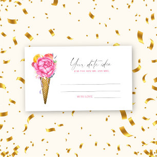 Ice cream scooped up - Date night ideas \ Date jar Enclosure Card