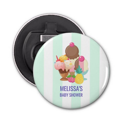 Ice Cream Scoops with Sprinkles Baby Shower Bottle Opener