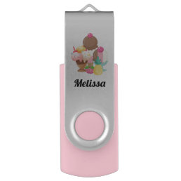 Ice Cream Scoops with Sprinkles Flash Drive