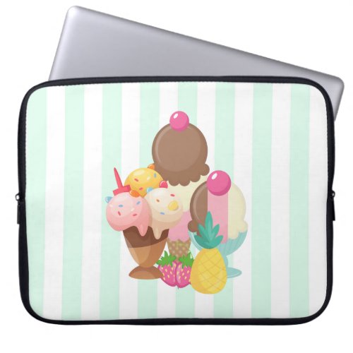 Ice Cream Scoops with Sprinkles Laptop Sleeve