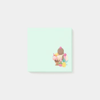 Ice Cream Scoops With Sprinkles Post-it Notes by Mirribug at Zazzle