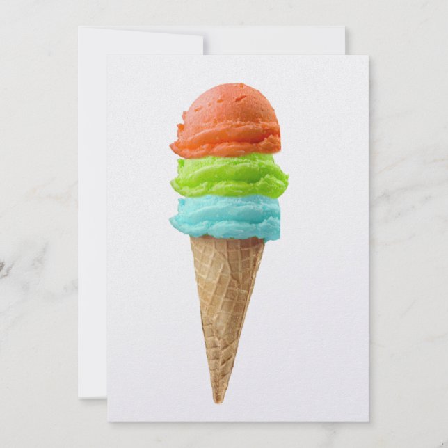 Ice Cream Sherbet Invitation - SRF (Front)