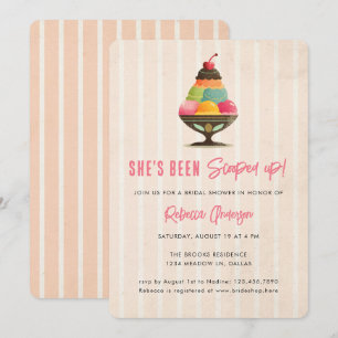 Ice Cream She's been scooped up Pink Bridal Shower Invitation