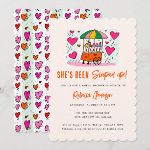 Ice Cream She's been scooped up Pink Bridal Shower Invitation