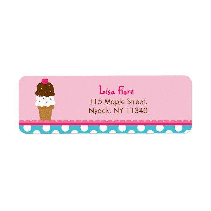 Ice Cream Shop Address Labels | Zazzle.com