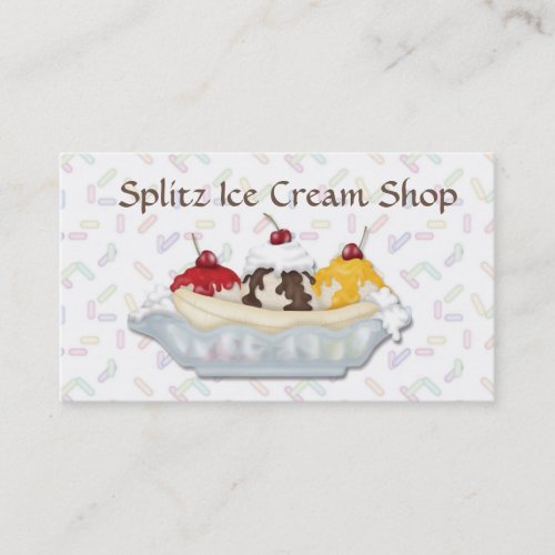 Ice Cream Shop Business Card