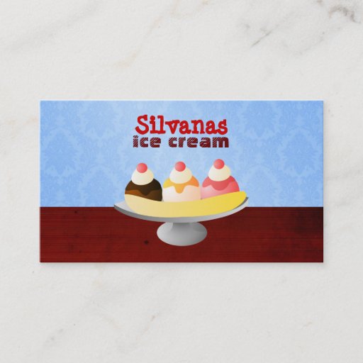 Customizable Ice Cream Shop Business Cards