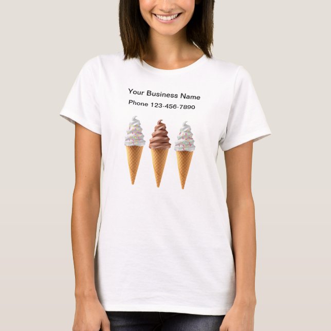 Ice Cream Shop Business Work Shirts (Front)