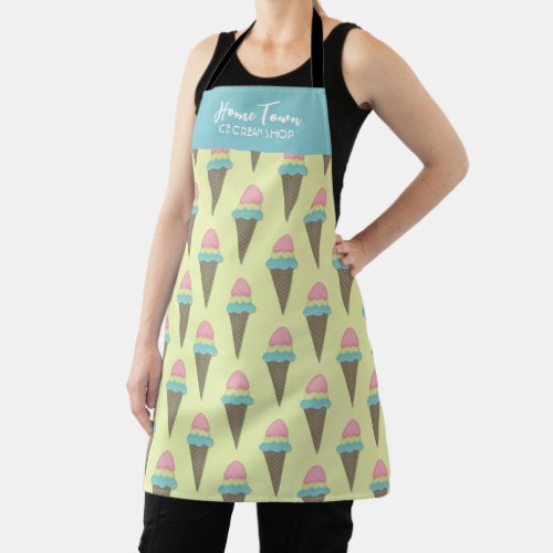 Ice Cream Shop Custom Apron