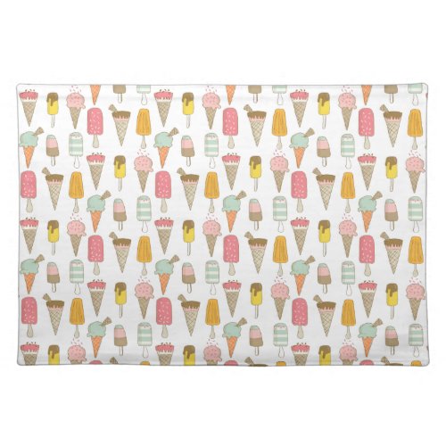 Ice Cream Shop Novelty Summer Cloth Placemat