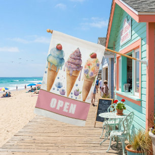 Ice Cream Shop OPEN Sign