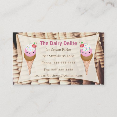 Ice Cream Shop / ParlorBusiness Card - Custom