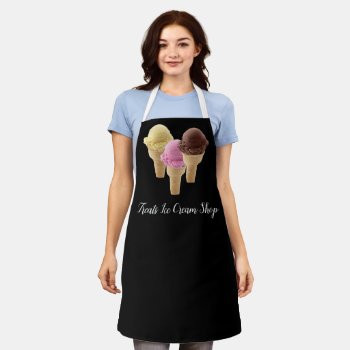 Ice Cream Shop Staff Work Aprons by idesigncafe at Zazzle