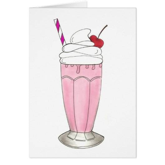 Ice Cream Shoppe Strawberry Pink Milkshake Foodie (Front)