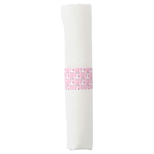 Ice Cream Shoppe Strawberry Pink Shake Milkshake Napkin Bands