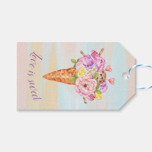 Ice cream shower Bridal shower Gift TAG