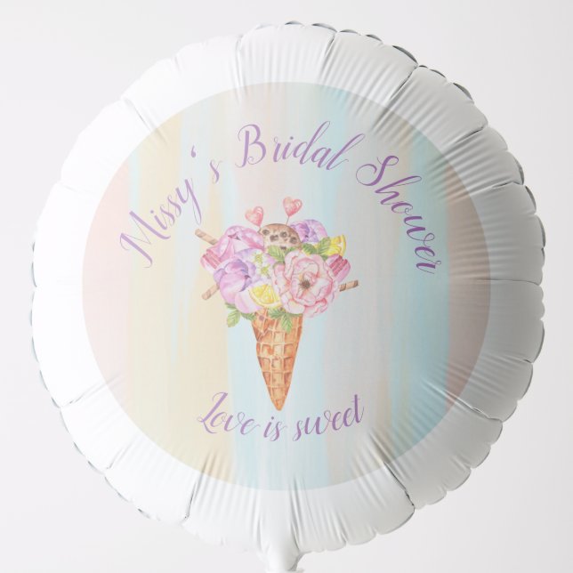Ice cream shower, Bridal shower paper balloon (Front)