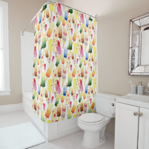 Ice cream shower curtain