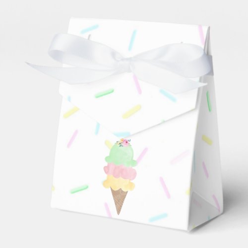 Ice Cream Shower Favor Boxes