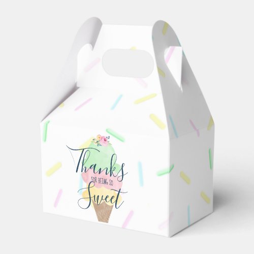Ice Cream Shower  Favor Boxes