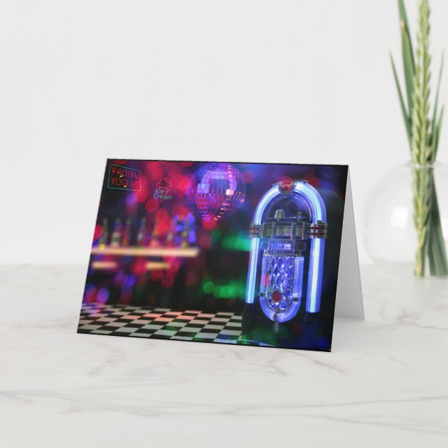 Ice Cream Sign and Vintage Jukebox Card (Front)