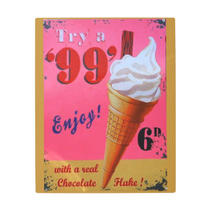 Ice Cream Sign Antique Replica