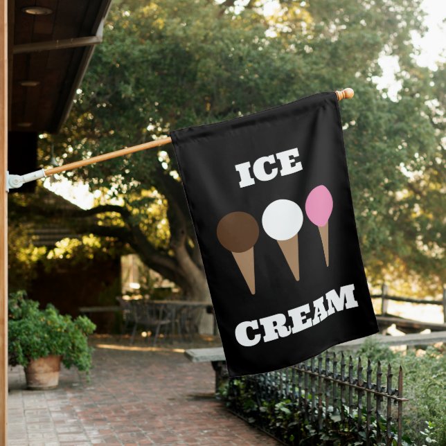  ICE CREAM SIGN FLAG (In SItu)