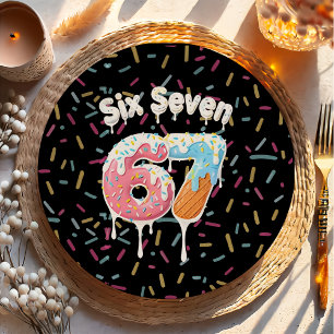 Ice Cream Six Seven 67 Birthday Paper Plate