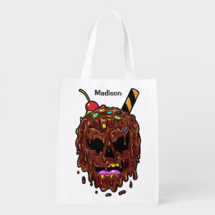 Ice Cream Skull custom name reusable bag