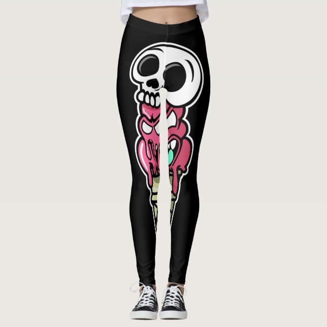 Ice Cream Skull Leggings (Front)