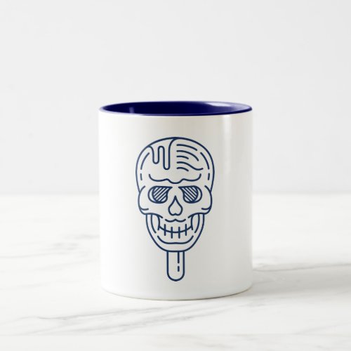 Ice Cream Skull Two_Tone Coffee Mug