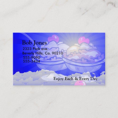 Ice Cream Skyline Business Cards